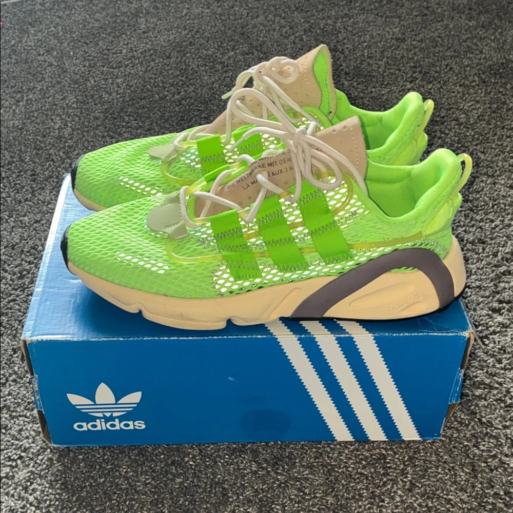 Adidas LXCON Signal Green Running Shoes - Picture 1 of 7